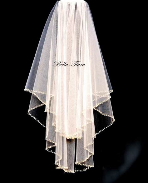 Beaded Edge Wedding Veil Wedding Veil 2 Tier Veil Wedding Veils