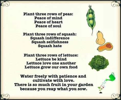 Sow Seeds Of Love Garden Poems Reap What You Sow Garden Quotes