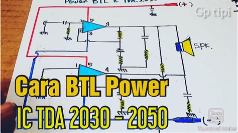 SKEMA POWER BTL IC TDA 2030 TDA 2050 YouTube