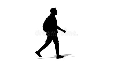 Walking Silhouette Man Cartoon Animation. Loop Animation 4K Video Stock ...