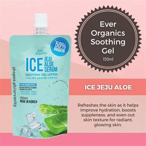 Ever Organics Ice Jeju Aloe Serum Soothing Gel Ml Lazada Ph