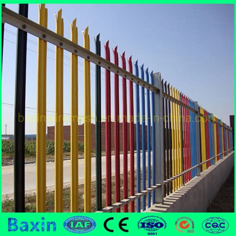 Pvc Rolled Palisade Picket Fence Steel Palisade Fence Panel Europe W