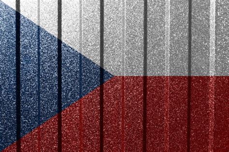 Premium Photo Textured Flag Of Czech Republic On Metal Wall Colorful Natural Abstract