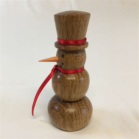 Hardwood Snowman Handcrafted Wooden Snowman Handcrafted Snowman