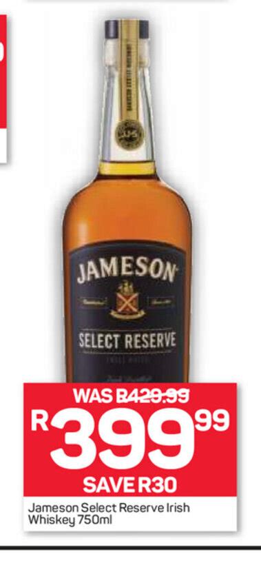 Jameson Select Reserve Irish Whiskey 750ml Offer At Pick N Pay Liquor