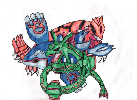 Rayquaza Kyogre And Groudon By Jaimico8 On Deviantart