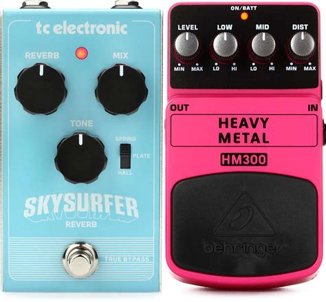 TC Electronic Skysurfer Reverb Pedal Bundle With Behringer Reverb