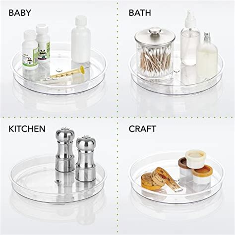 Mdesign Lazy Susan Turntable Plastic Spinner For Kitchenbathroom