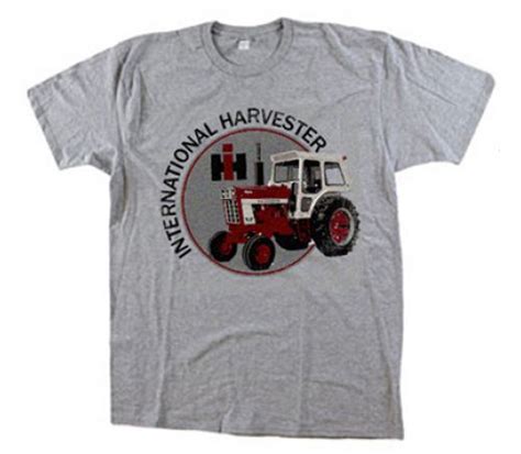 Shirt Grey International Harvester Adult Tee Ih Logo 180009 Am Case Ih Licensed Products