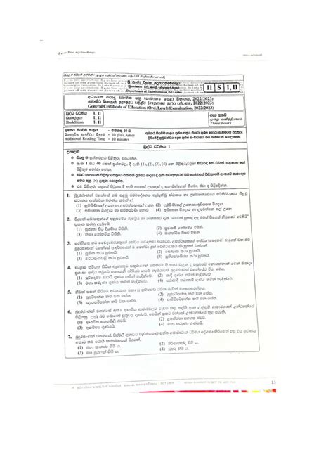 Solution Ol Buddhism Marking Scheme Sinhala Medium Studypool