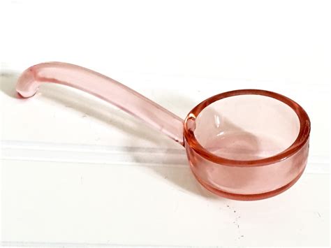 Depression Glass Ladle Pink Glass Serving Ladle Vintage