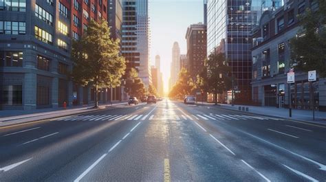 Premium Photo | Dynamic Urban Cityscape Roads at Sunset Downtown Drives V