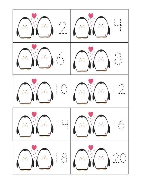 Penguin Count By 2's Cards | Penguin activities, Classroom freebies ...