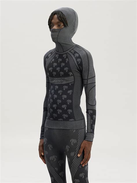 Palm Balaclava Ski Base Layer In Black Palm Angels Official