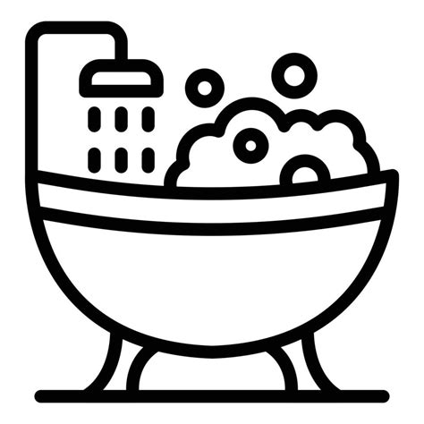 Groomer Bathtub Icon Outline Style 15663156 Vector Art At Vecteezy