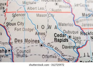 Map View Cedar Rapids Iowa State Stock Photo 312725972 | Shutterstock