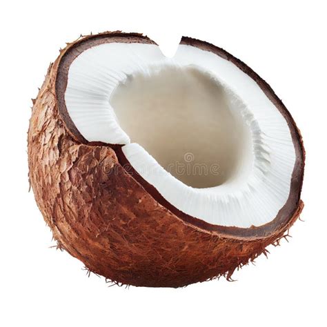 Coconut Half Isolated On White Stock Illustration Illustration Of