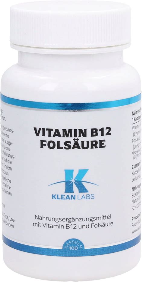 Vitamin B Fols Ure Kapseln Klean Labs Vitalabo