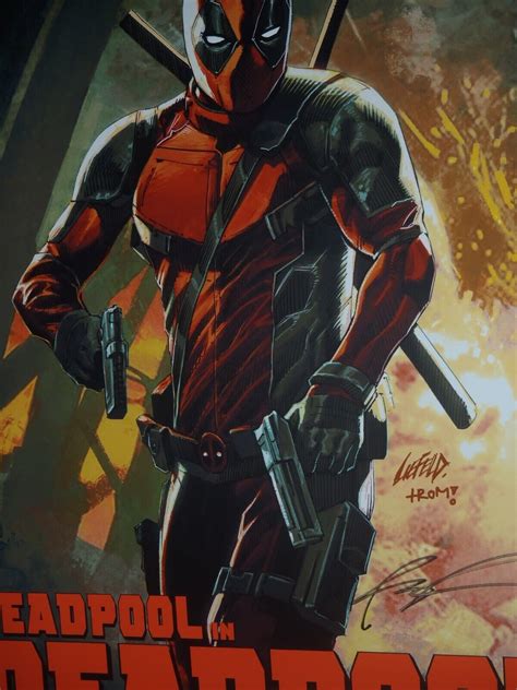 Deadpool Rob Liefeld Signed Movie Poster Art Print Mondo Mondotees Ebay