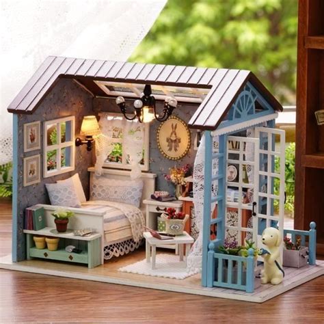 Diy Maison De Poup E En Bois Miniature Fabriqu Kit Large Villa Et