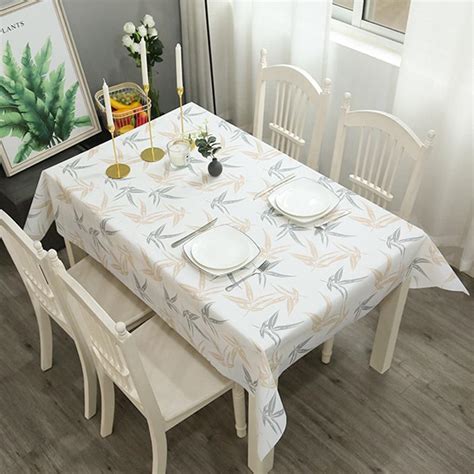 Koupit Pvc Rectangula Fruit Maple Leaf Printed Tablecloth Waterproof Oilproof Kitchen Dining