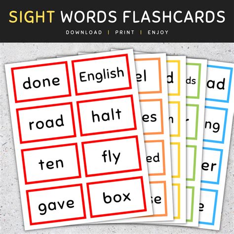 Fry Sight Words Flash Cards Fry S Second 100 Sight Words 101 200