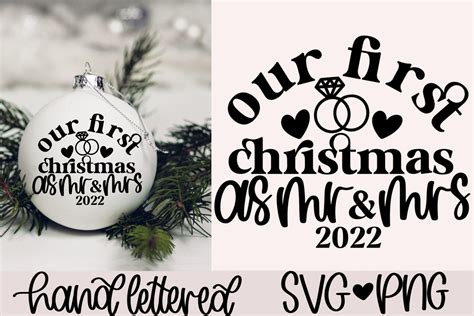 Our First Christmas As Mr Mrs Svg Graphic By Anitaalyialettering