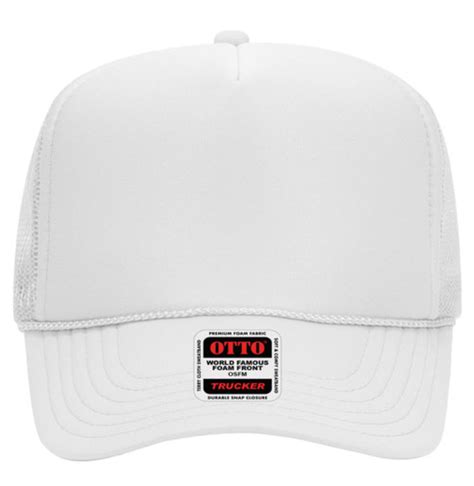 Otto Cap 5 Panel High Crown Mesh Back Trucker Hat