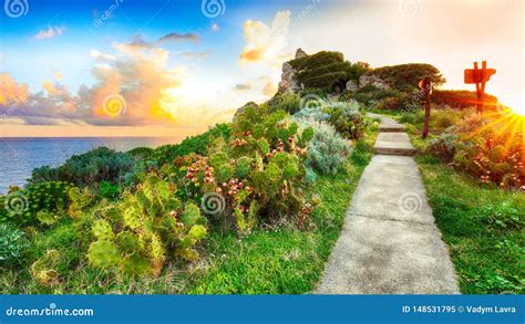 Milazzo Panorama Dal Sagrato Del Santuario Di San Francesco All Alba