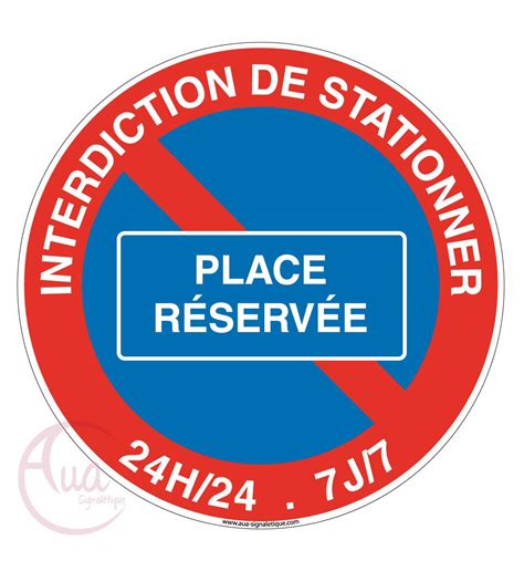 Buy Aua Signaletique Panneau Interdiction De Stationner Place