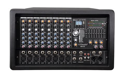 BM 55 Professional 4000 Watts 8 Channel Powered Mixer Power Mixing