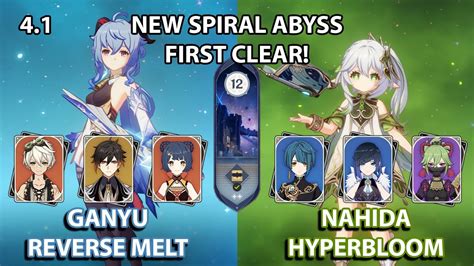 New Spiral Abyss C Ganyu Reverse Melt C Nahida Hyperbloom