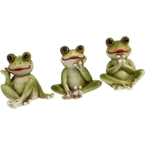 Pcs Grenouille Cr Ative Ornements Statues Jardin Pelouse De Bureau