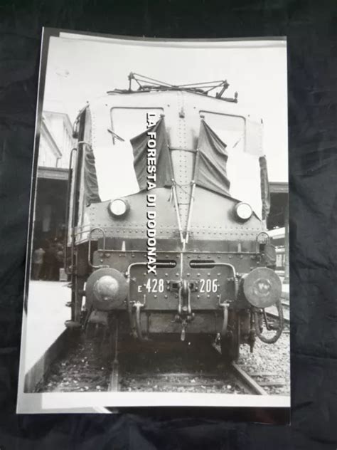 Vintage Foto Fotografia Treno Ferrovia Fs Railroad Locomotiva Ferrovie