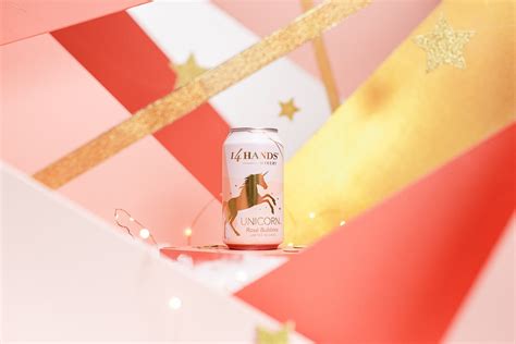 14 Hands Winery Launches Limited Edition Rosé Bubbles In A Unicorn Can