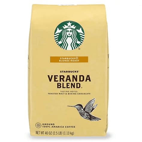 Starbucks Blonde Roast Ground Coffee Veranda Blend 40 Oz Walmart