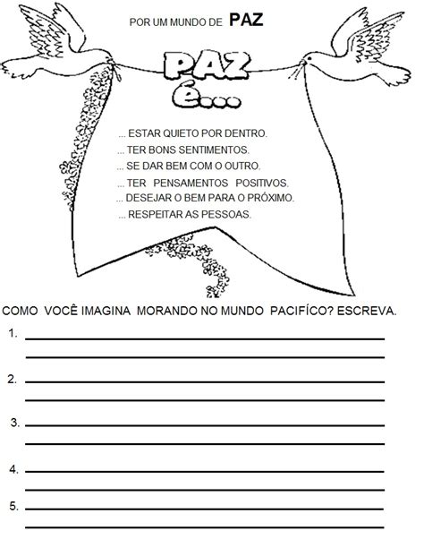 Para So Do Educando Atividade Da Paz