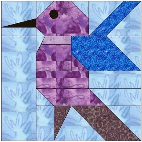 HUMMINGBIRD PAPER PEICING QUILT BLOCK PATTERN Bird Quilt Blocks