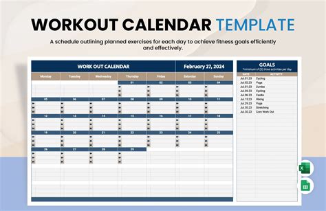 Workout Templates In Excel Free Download