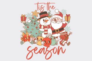 Retro Christmas Tis The Season PNG Graphic By She Shed Craft Store