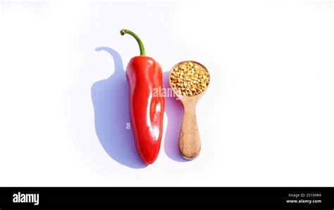 Chili Pepper Isolated Chilli Top View On White Background Whole And Cut Red Hot Chili Peppers
