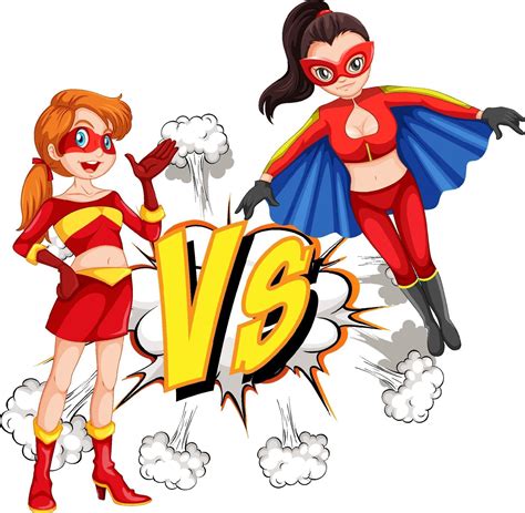 Two Superheroes Fighting Each Other 2007307 Vector Art At Vecteezy