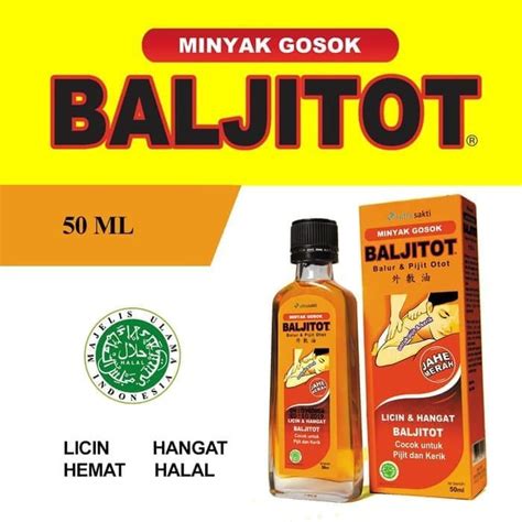 Jual Baljitot Minyak Gosok Kemasan Botol 50ml Shopee Indonesia