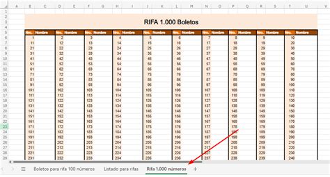 Hoja De Rifa De 100 Números Para Imprimir En Excel 2024