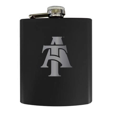 North Carolina Aandt State Aggies Stainless Steel Etched Flask 7 Oz