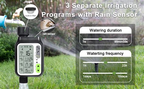 Soguyi Rain Sensor Hose Timer Watering Timer With Separate Programs