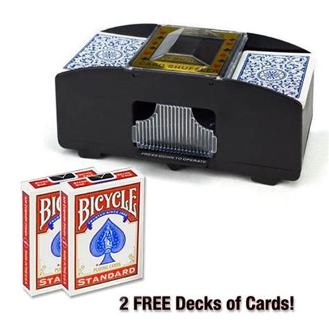 Brybelly Automatic Two Deck Card Shuffler Machine Battery Operated