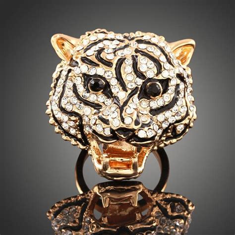 Leopard Ring Hot Sale Fashion Exaggerated Personality Leopard Head