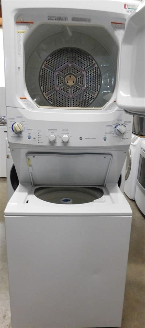 STACKED GENERAL ELECTRIC (FULL SIZE) (VERY NEW) WASHER & (GAS) DRYER ...