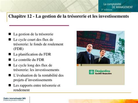 Ppt La Gestion De La Tr Sorerie Et Les Investissements Chapitre